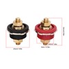 2PCS 3/8in Thru Panel Battery Terminal 250A Black Red Universal