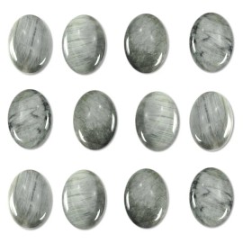 Yummy Treasures Dakota Stones Chrysoberyl Gray Cats Eye 25X18mm Oval Cabochon Gemstones CAB-CAT2