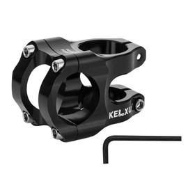 Kelxu Bike Stem 31.8 Lightweight CNC Aluminum Alloy Short MTB Stem 35mm Handlebar Stem for Most Bicycle, Road Bike, Fixed Gear, Downhill Bike, Track Bike, BMX, Cycling(Black)