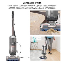 KEEPOW Replacement Filters Compatible with Shark Upright Vacuum AZ2002 AZ2000 AZ2000W, Replace Part # XHFAZ2000, XFFKAZ2000, 2 HEPA Filters, 4 Foam & Felt Filters