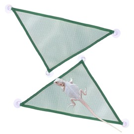 Bearded Dragon Lizard Hammock, Reptile Hammock Bearded Dragon Hammock Breathable Mesh Geckos Hammock Accessories for Iguanas, Anoles, Geckos, Snakes, Chameleon - 2pcs Green