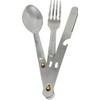 CAO 3 Piece Stainless Steel Cutlery Set with Clip Camping