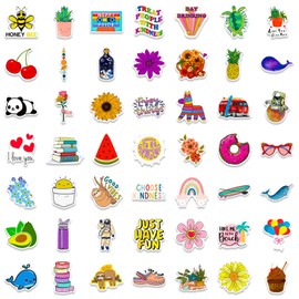 Summer Stickers for Kids Teens,100 Pcs Cute Aesthetic Stickers for Water Bottle, VSCO Waterproof Sticker for Laptop Phone Skateboard