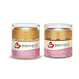 Dúo Placenta: crema de día con FPS 50+ y crema de noche
