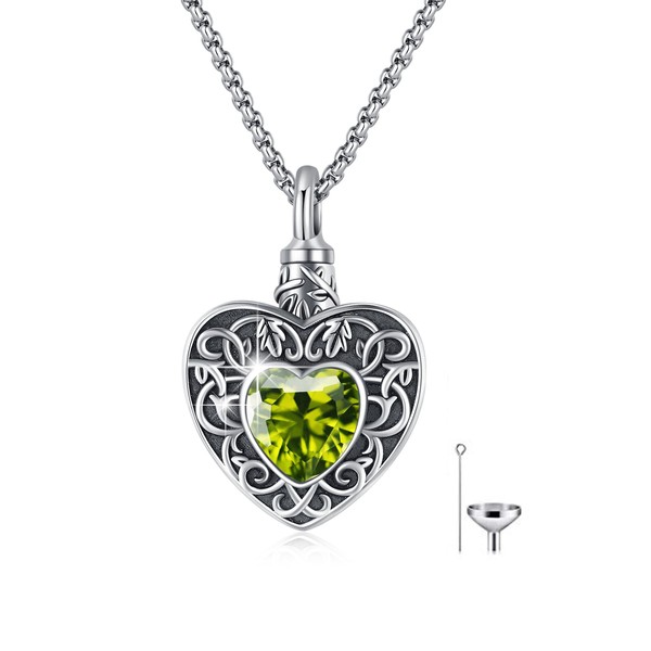XIXLES Heart Cremation Jewellery Urn Necklaces for Ashes for Women