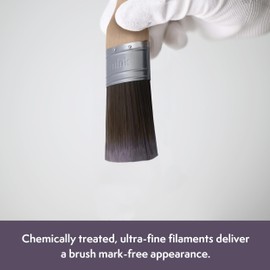 Axus Decor Silk Touch Paint Brush (Mink Color) - Angled For Cutting In Walls, Ceilings & Woodwork Edges, Smooth, Slightly Oval-Shaped Brush, Beech Wood Handles, Anti-Rust Stainless Steel - 2"/50mm