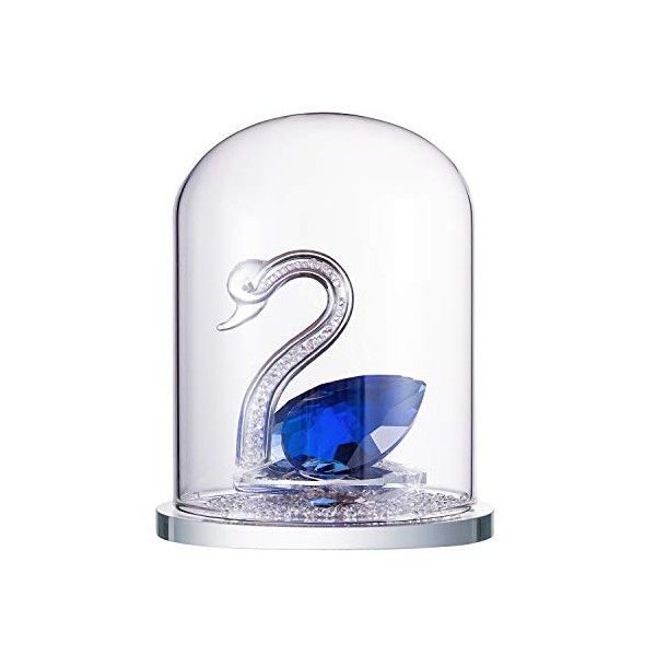 Sparkle Crystal Swan Figurine Collection, Crystal Swan Decoration with Glass