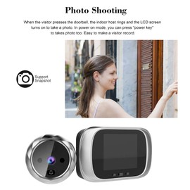 IKAYAAA Digital Peephole Door Viewer Door Camera Doorbell 2.8 Inch LCD Screen Night Vision Photo Shooting Digital Door Surveillance for Home Security
