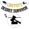 Gold Glitter Lawyer's Degree Survivor Banner, Congarts Lawyer/Congarts JD, 2025