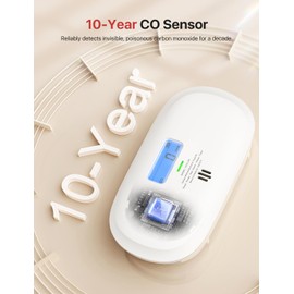 X-Sense Carbon Monoxide Detector, Replaceable Battery Powered CO Alarm with Digital Display, Portable Carbon Monoxide Detector for Travel, XC0C-SR, 1-Pack