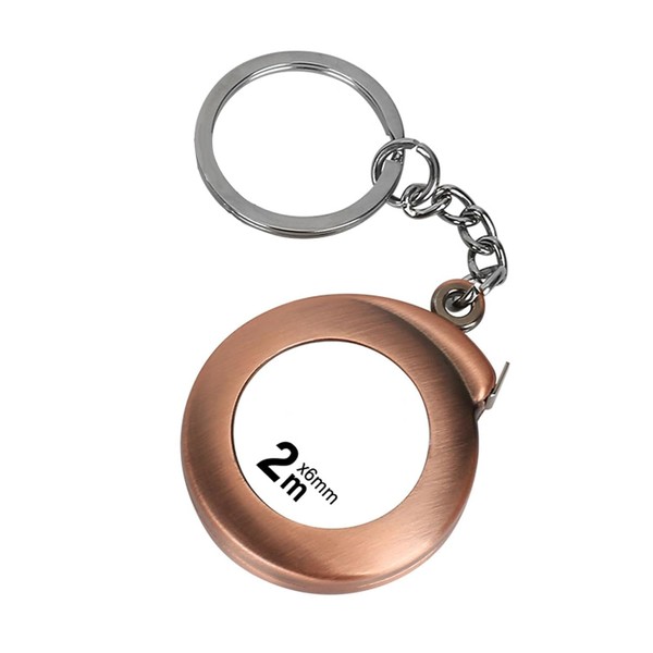 Bronze Small Tape Measure Keychain Mini Measuring Tape Retractable 6foot