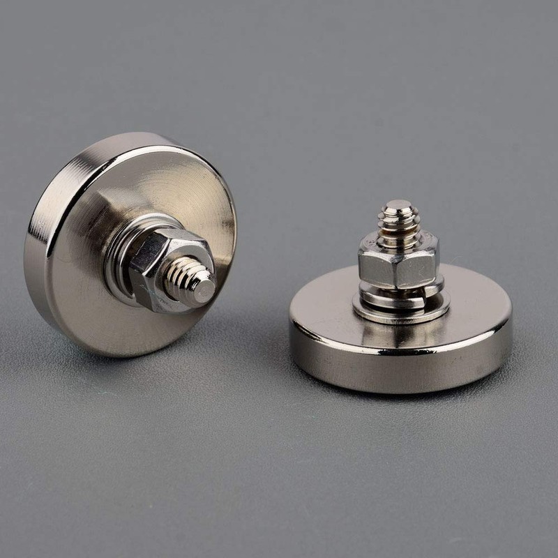 MUTUACTOR 4PCS Super Powerful Neodymium Round Magnet with 1/4''-20 Male