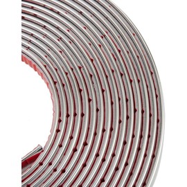 Tira cromada para coche, 12 mm de ancho, autoadhesiva, decorativa, para parachoques, cuerpo, protector de borde de puerta lateral, color plateado