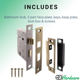 EAI Antique Brass Sashlock - Fire Rated & CE Approved Mortice Door Lock & Keys 80mm / 3 Inch