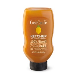 Cosi Come - Italian Yellow Tomatoes Ketchup, 9.88 oz (280 gr), No preservatives, No Artificial Flavors, Non GMO