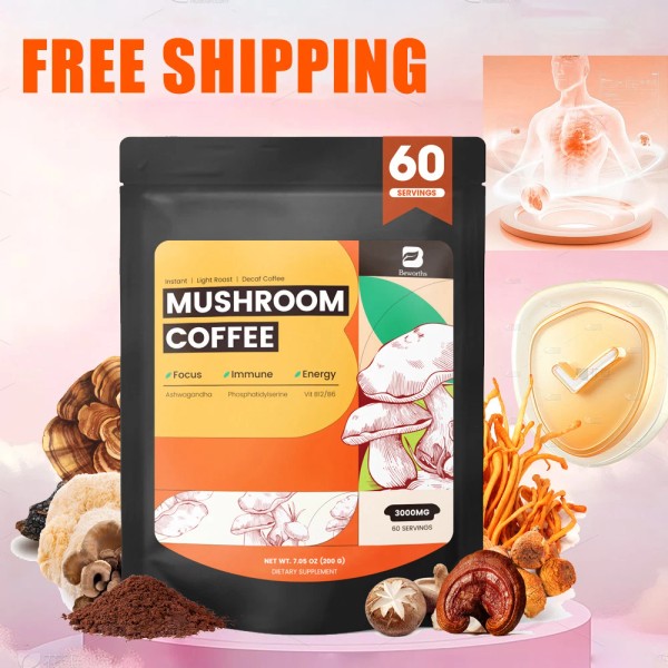 Beworths Organic Mushroom Coffee Authentic FREE SHIPPING 10 Mushroom Extract