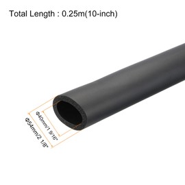 sourcing map Foam Grip Tubing Handle Grips 40mm ID 54mm OD 10" Black for Pipe Insulation Lagging Wrap Covers, Utensils, Fitness, Tools Handle Support