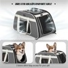 PETSFIT Large Pet Carrier with Wheels Designed for 2 Small