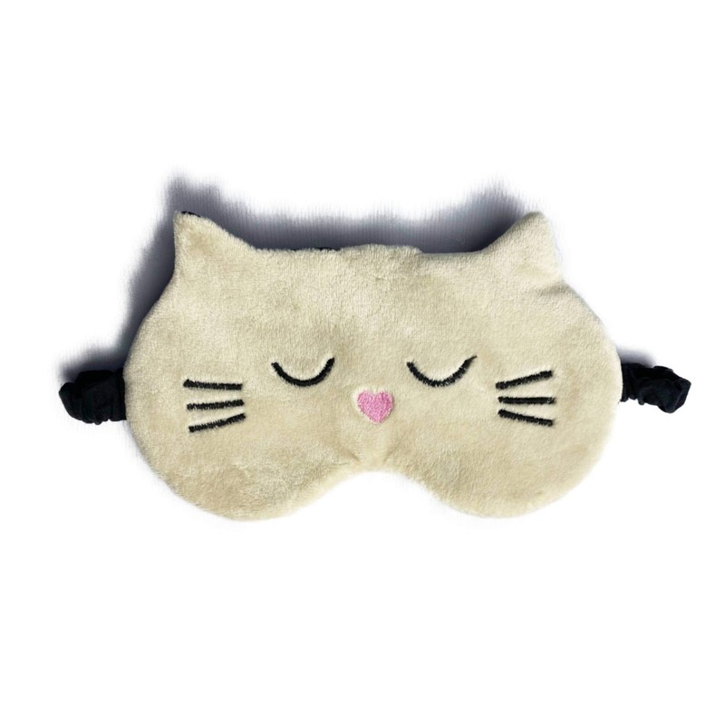 Cute Cat Sleeping Mask Fluffy Animal Eye Mask for Sleeping