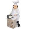 Chef Cooking Figurine Small Stereoscopic Art Ornament Resin Decoration Statue