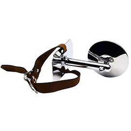 Spare Tire Mount Round Rear View Mirror w/Leather Strap