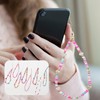 Beaded Phone Strap Y2K Beaded Phone Charms Lanyard Wrist Strap,8