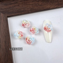 Bling Bling Gradient Rose Parts 3 Types 10 Pieces, Flower Rose L / 블링블링 그라데이션 장미파츠 3종 10개입, 플라워장미 L
