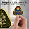 Leafence Fire Skull Triangle Sobriety Coin Unity Service Recovery AA
