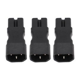 3PCS Comb Power Adapter IEC320 C14 to C15 PVC and Copper Power Adapter Connector for Laptop 250V 10A 2.5A 2500W
