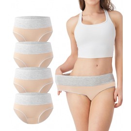 DAVID ARCHY Womens Underwear, Bamboo Rayon Women's Briefs - Moisture Wicking Panties, Soft & Breathable, 4 Pack