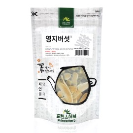 PrinceHerb Medicinal Korean Herb, Premium Grade Ganoderma Mushroom 1  - 6 oz / Sliced