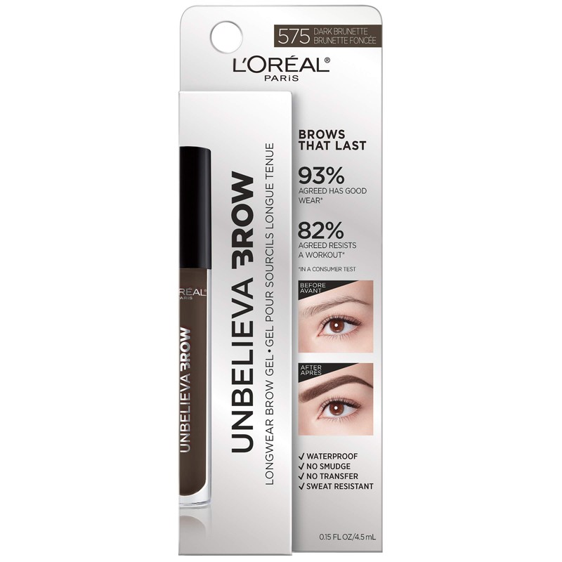 L'Oreal Paris Unbelieva-Brow Longwear Waterproof Tinted Brow Gel, Smudge-resistant, Transfer-