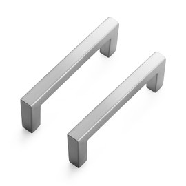Ravinte 30 Pack Solid 3 Inch Center to Center Slim Square Bar Drawer Handles - Cabinet Hardware Brushed Nickel Pulls for Kitchen and Drawers