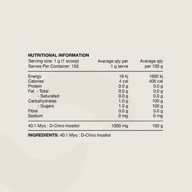 Switch Nutrition Inositol 40:1 MYO : D-Chiro Inositol 150g