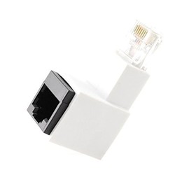 CablesOnline Cat5e/Cat6 RJ45 Ethernet Male/Female Right Angle Adapter - Female to Male, U-R45W