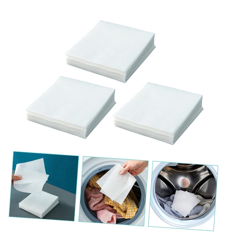 Beavorty 3pcs 3 Laundry Dyeing Absorption Paper Catcher Staining Laundry