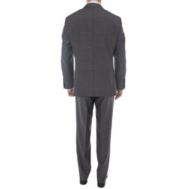 GN Luciano Men's Two Button Super 160'S Wool Suit 2 Piece Jacket with Pant (44 Regular US / 54R EU/W 38", Charcoal)