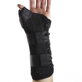 Corflex Lace Up Wrist Brace with Thumb Support-M-Left - Black