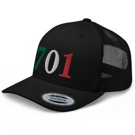 RIVEMUG 701 JGL Tri Color Embroidered Trucker Hat Chapo Guzman Chapito 701 Snapback Hat Adjustable Hat Black