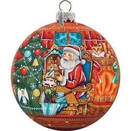 G. Debrekht Nativity Workshop Glass Ball Ornament
