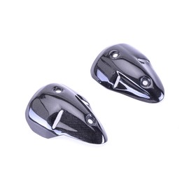 Bestem CBDU-696-EHC Black Carbon Fiber Rear Exhaust Covers for Ducati Monster 696 1100
