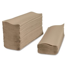 SafePro SFTB, Brown Single-Fold Interfolded Napkins, Disposable Hand Towels Napkins, 4000-Piece Case (Dispenser is Sold Separately)