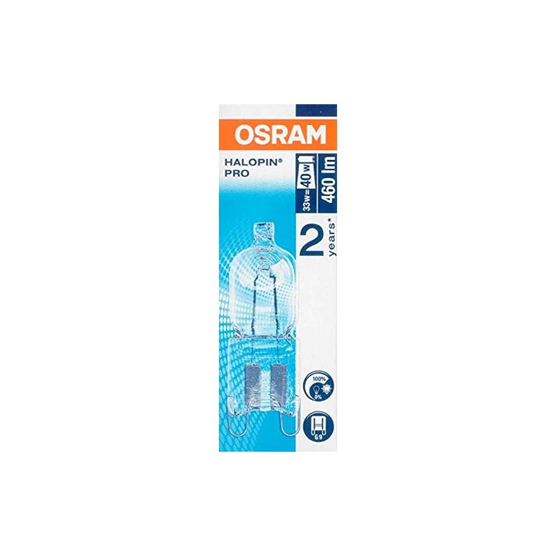 OSRAM Halogen-Lamp/HALOPIN/ G9-Socket/dimmable / 33 Watt/warmwhite - 2700K / Pack