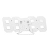 3D LED Wall Clock Minimalist White Frame Digital Wall Alarm