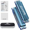 CONJURER Blues Harmonica for Adult 10 Hole Diatonic Harmonica in