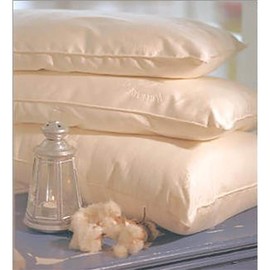 Healthy Body Head To Toe Organic Cotton Natural Kapok Filled Pillows - Queen Pillow Kapok Heavy Fill Zip Closure