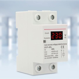 Sinotimer Protection Tele Rutore 2 ModuliDevice DIN Rail Bracket Protection 230V 40A Automatic Recovery Surge Under Voltage