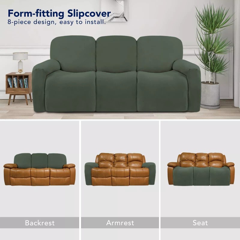PureFit Super Stretch 3 Seats Recliner Chair Sofa Couch Cover