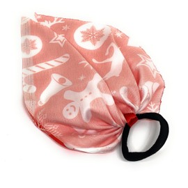 Christmas Theme Premium Satin Hair Scarf Scrunchie Ponytail Scarf Scrunchies for Women,Girls (red)