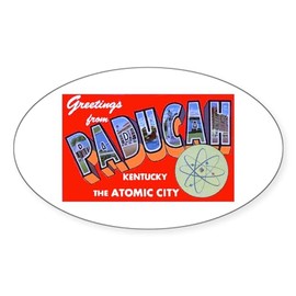 CafePress Paducah Kentucky Greetings Oval Sticker Oval Car Bumper Sticker